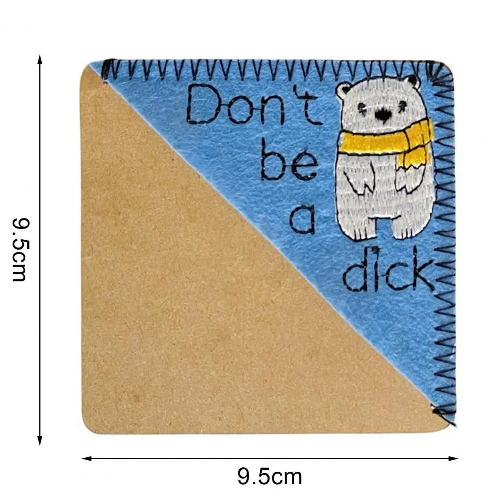 1/4 шт., Закладка-книжка из войлока с цветочной вышивкой