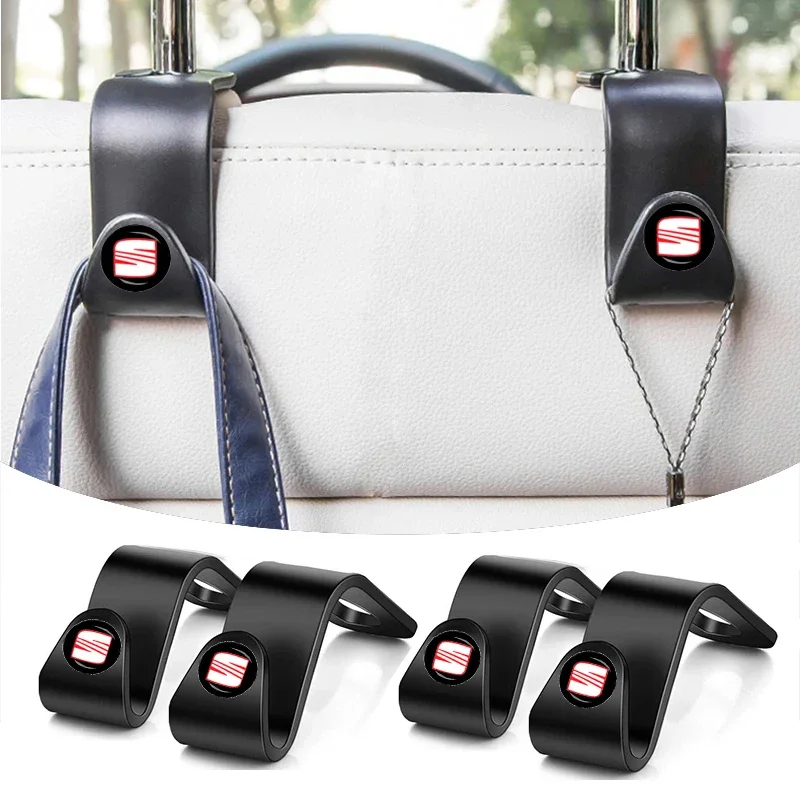 2/4Pcs Auto Innen Sitz Zurück Lagerung Haken Auto Zubehör Für Seat Leon 5f 6l 6j 6P 6F FR Ibiza cupra Altea Toledo MK1 MK2 MK3