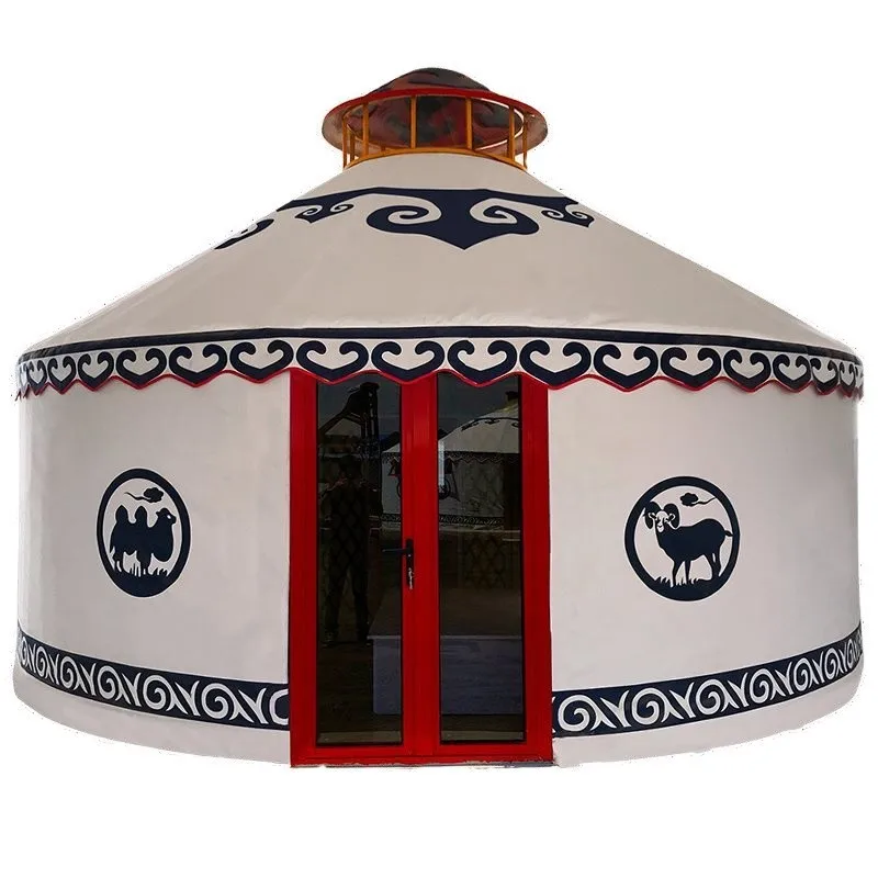 

Yurt tent agritainment dining awning bed and breakfast restaurant barbecue food stall winter wind resistance warm