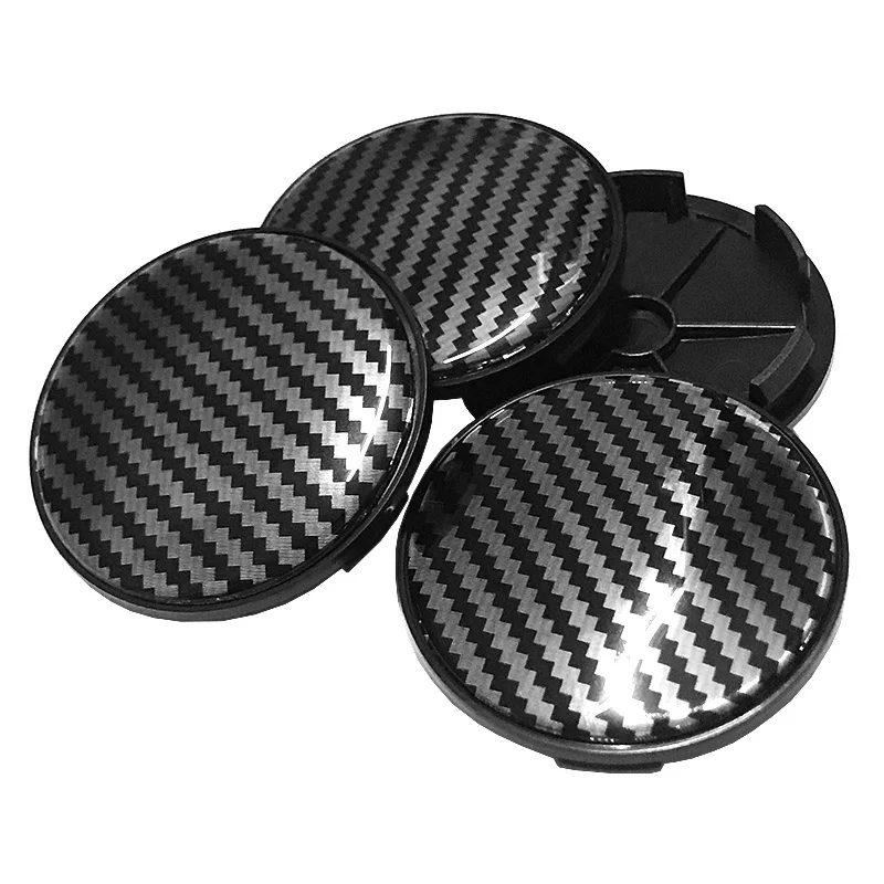 4pcs 68mm Aluminum 3D Carbon Fiber Pattern Car Wheel Cap Rim Center Hub Caps Cup Cover for vossen rays Advan Racing Centre Caps