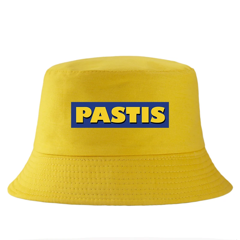 Pastis Printed Bob Imprimé Reversible Bucket Hat Men Travel Casual Sun Beach Fisherman Cap Boy Hip Hop Sports Cotton Panama Hat