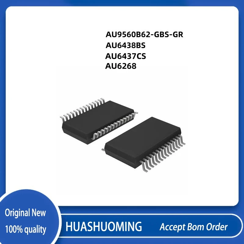 5PCS/Lot AU9560B62-GBS-GR  AU9560B62-GBS AU9560 AU9560B62  AU6438BS  AU6437CS  AU6268   SSOP28