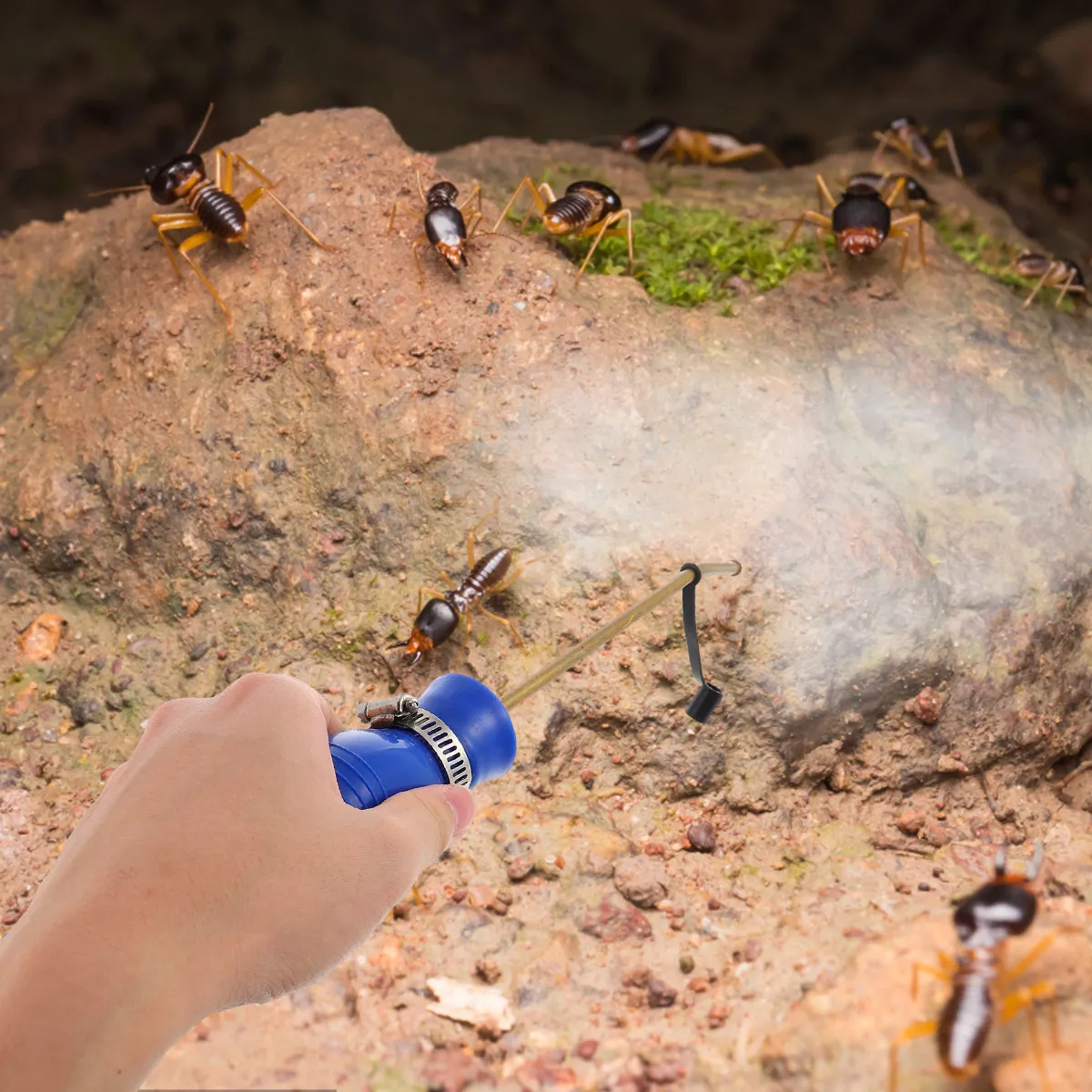Pest Control Bulb Duster with Extended Copper Lance Durable Handheld Powder Sprayer for Hard to Reach Areas