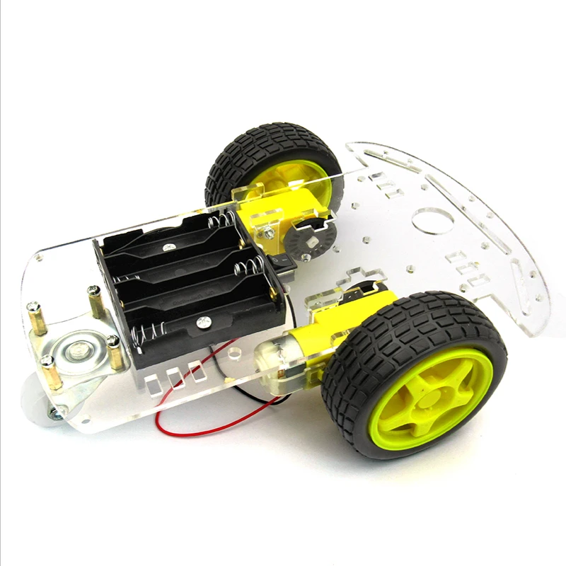 2-wheel Intelligent Car Chassis Kit 2WD Tracking Barrier Intelligent Robot Sends Speed Measuring Code Disk Intelligent Car.