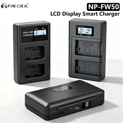 PALO LCD USB Charger for Sony FW50 NP FW50 NP-FW50 NPFW50 Battery NEX-3 NEX-5 NEX-6 SLT-A55 A33 A55 A37 A3000 A5000 A6000 Camera