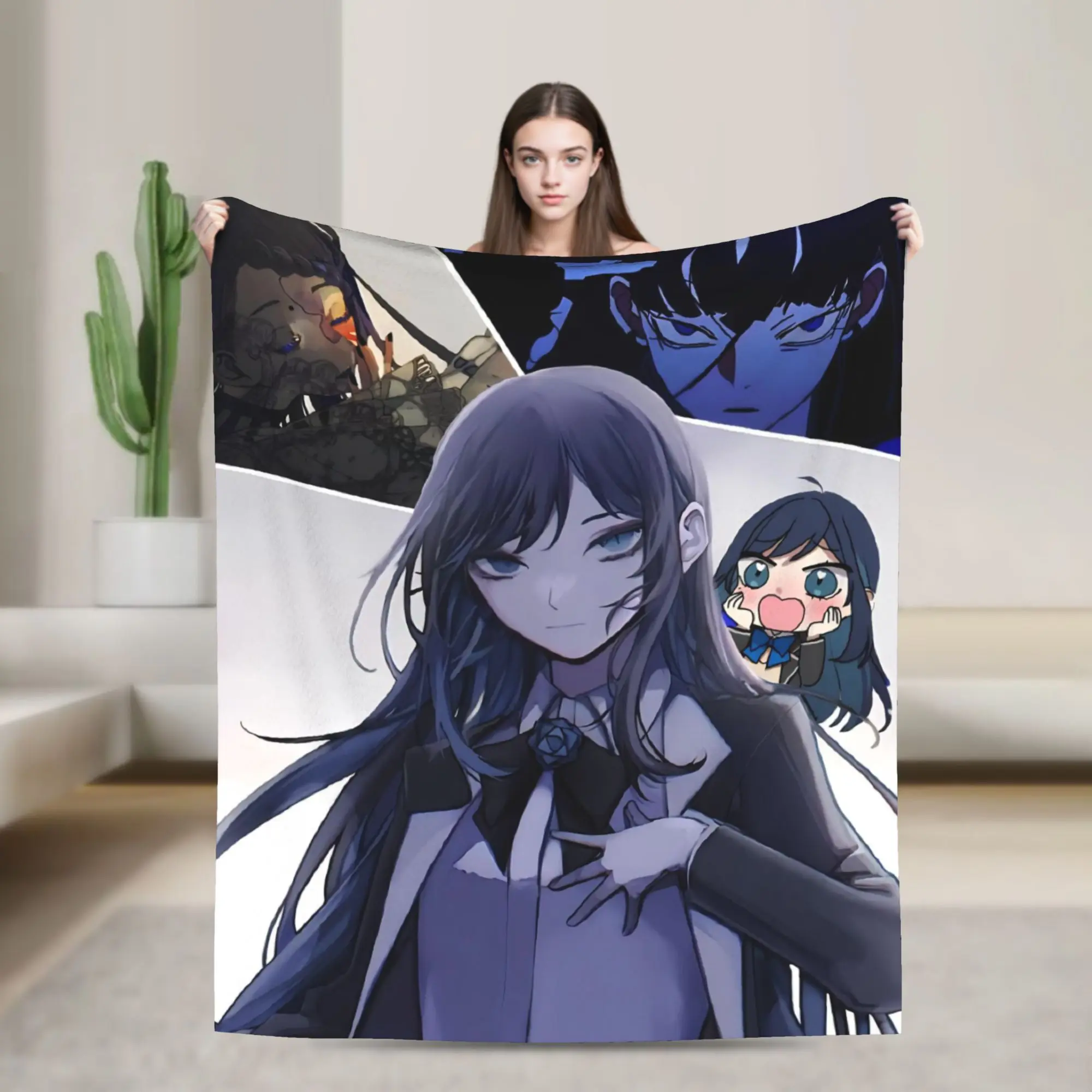 Ado Tour Singer Flannel Blanket  Funny Throw Blankets for Home Hotel Sofa  125*100cm Bedspreads