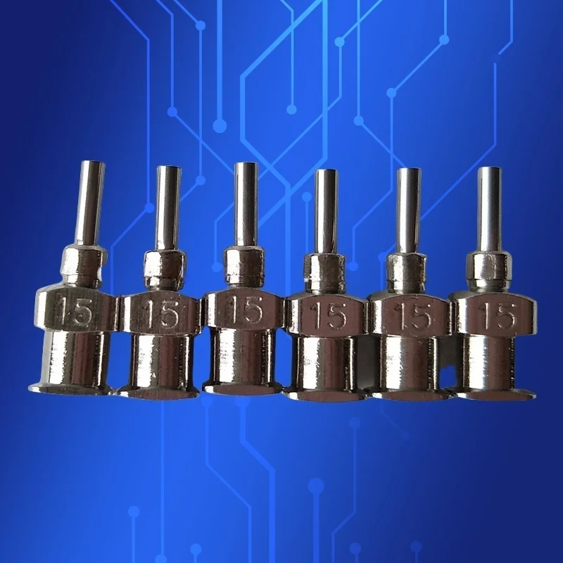 

12 шт., прецизионные тупые насадки для шприцев, 15 г, 1/4 дюйма, цельнометаллические, из нержавеющей стали для лабораторного/изготовления/промышленного использования, бесплатная доставка