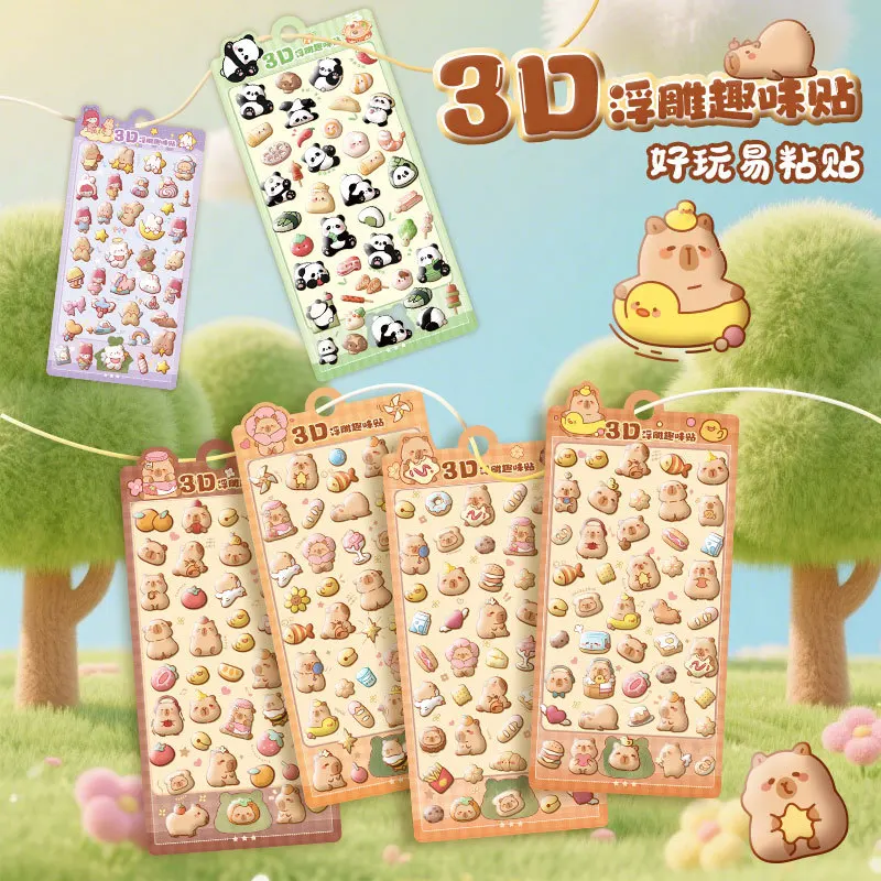 3D Embossed Animal Stickers High Appearance Students Reward Gifts Student Journal Phone Decor Stationery