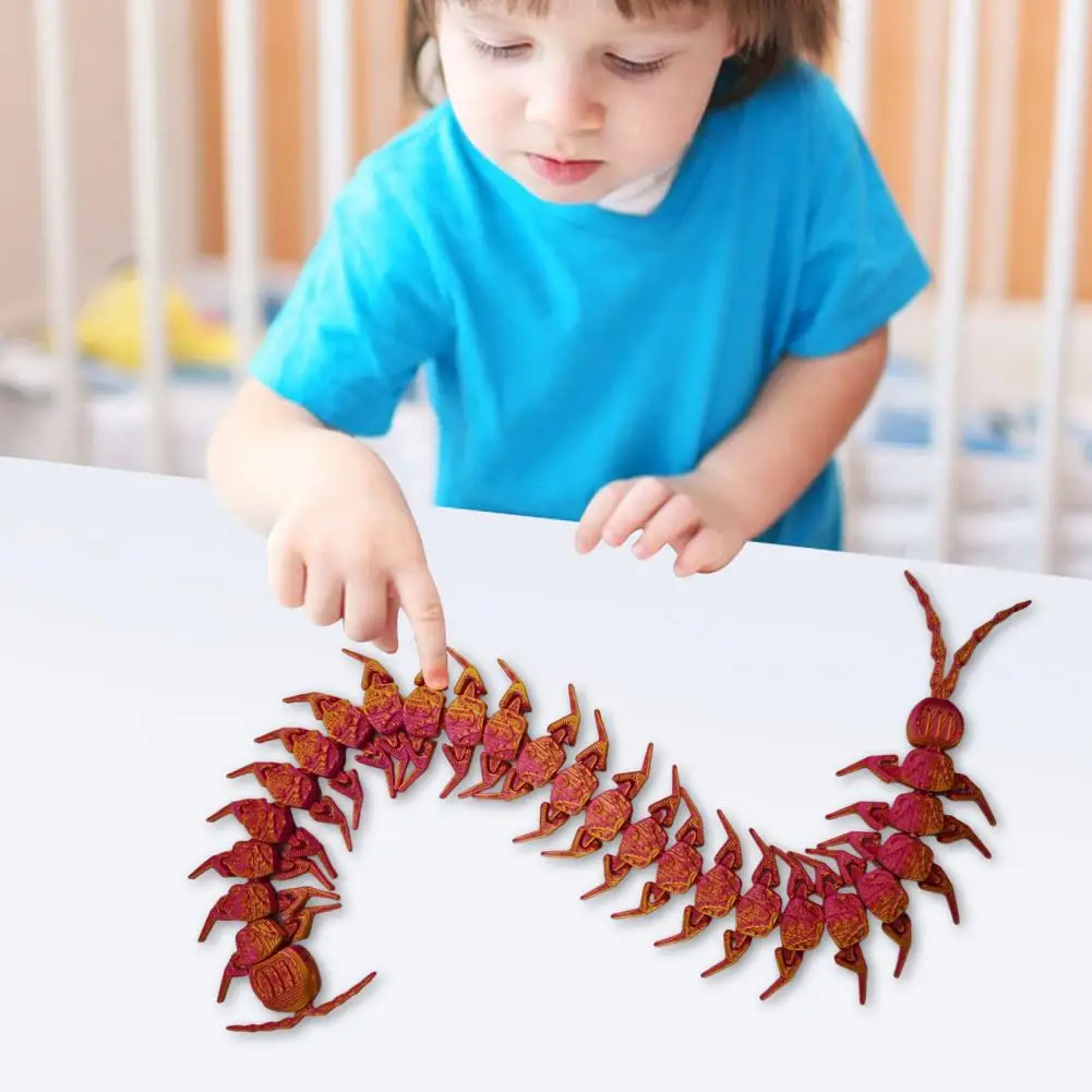 Dynamic Pose Scolopendra Decor Scolopendra Decoration Articulated Scolopendra Fidget Toy for Home Office Decor Stress Relief 3d