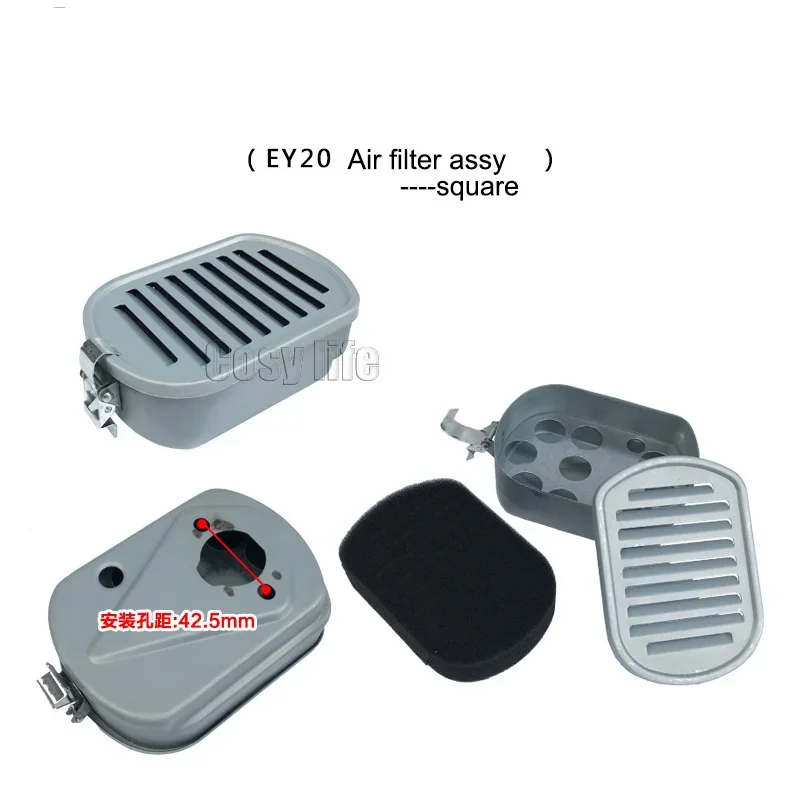 EY15 AIR FILTER ASSEMBLY FOR ROBIN SUBARU EY20 EY20D EY20B/C 3.5HP 5HP MOTOR CLEANER SQUARE IRON BOX COVER  SPONG COMBO