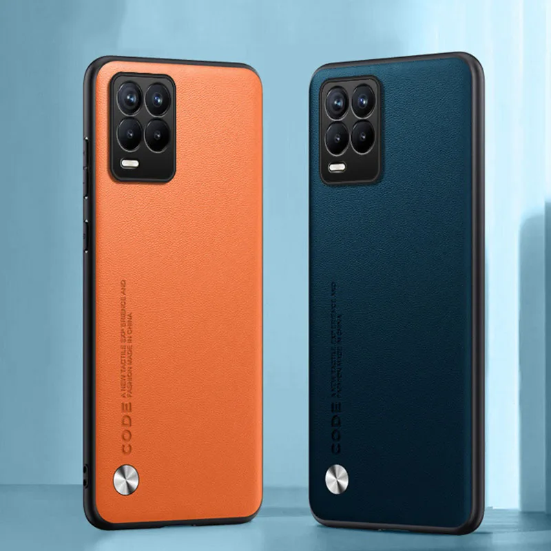 Luxury Original PU Leather Case For Realme 8Pro 8 Pro Cover Shockproof Silicone Phone Case For Realme8Pro Realme8 Phone Shell
