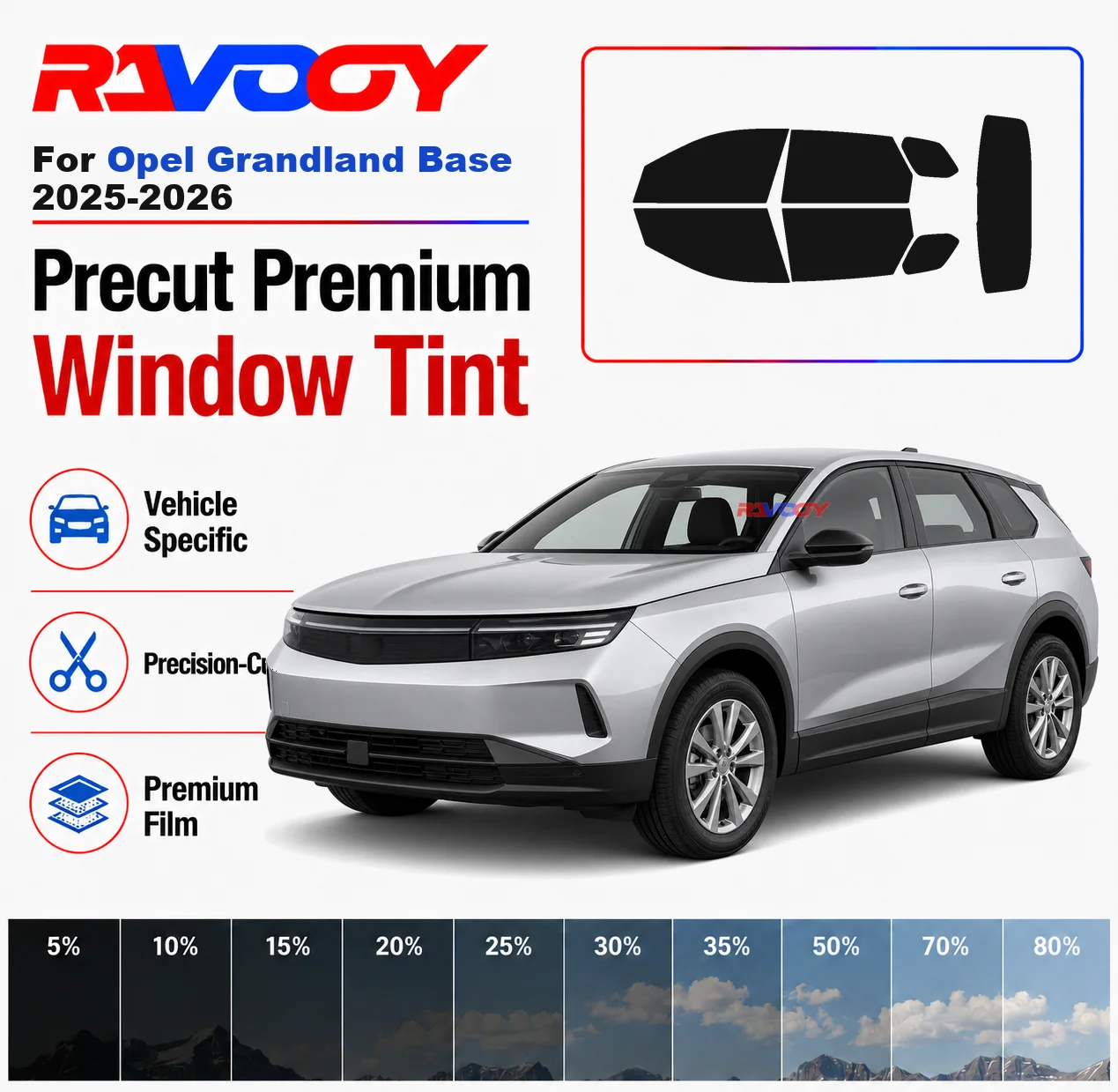 premium-precut-window-tint-kit-front-rear-windows-rear-windshield-for-opel-grandland-base-2025-2026-car-solar-nano-ceramic-film