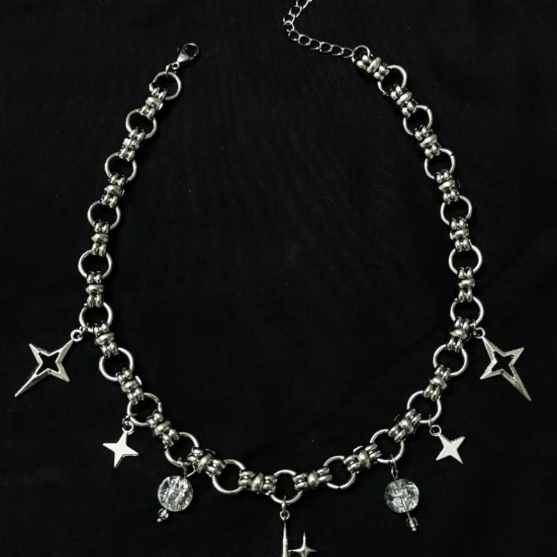 Handmade Y2K star bracelet,star pendant,starburn bracelet,street style bracelet, punk necklace,y2k bracelet for men and women