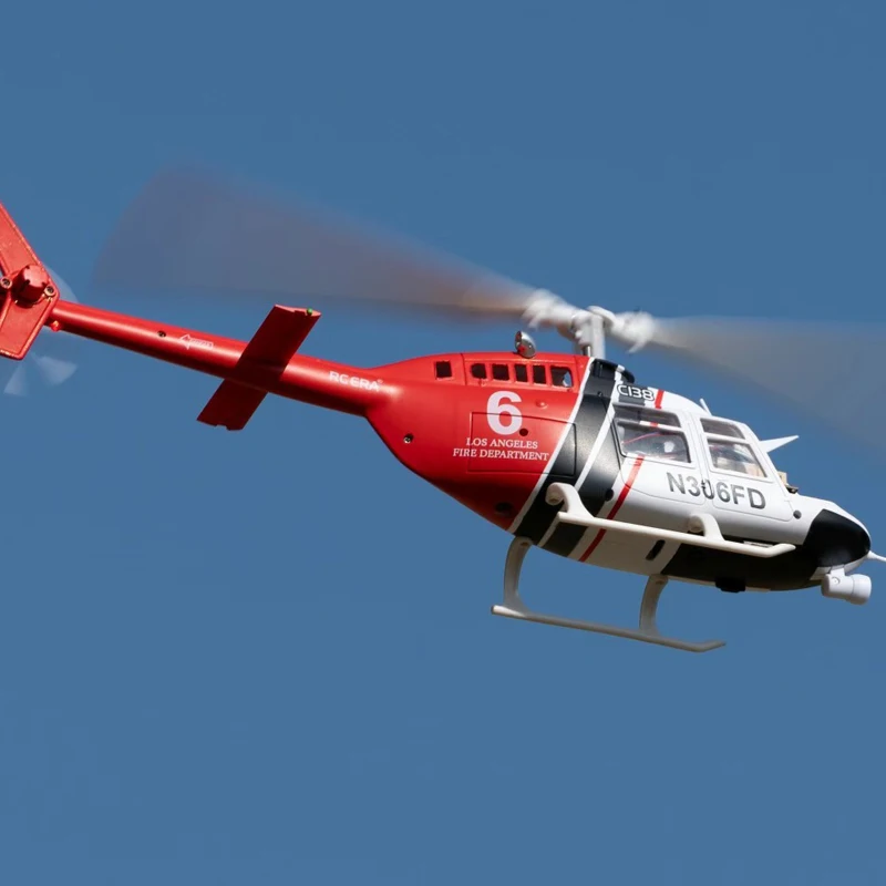 รีโมทคอนโทรลแบบสัดส่วนเต็มรูปแบบ 2.4g C138 เบลล์ 206 เฮลิคอปเตอร์รบจำลอง 6 ช่องสัญญาณ ความเร็วแปรผัน รุ่นเครื่องบิน