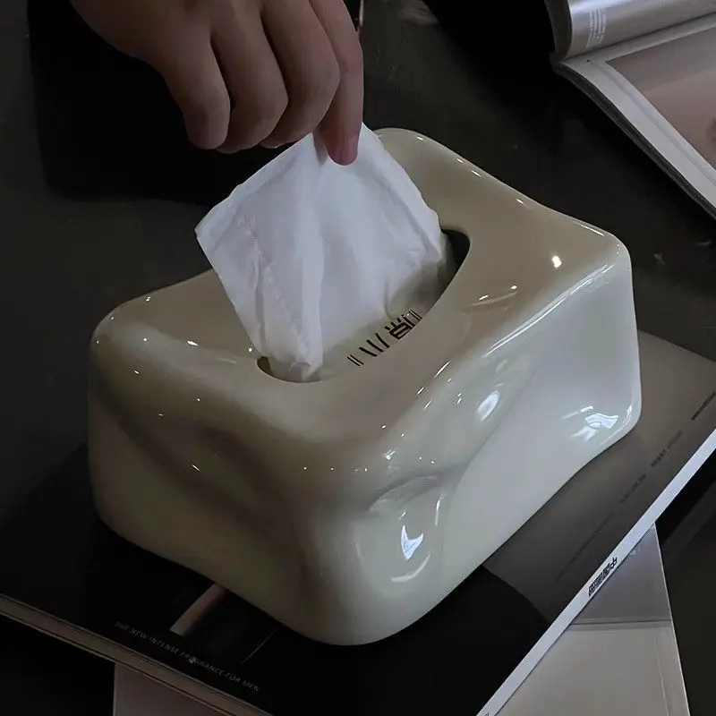

Creative Ceramic Tissue Holder Ins Luxury Home Decor for Living Room Desktop