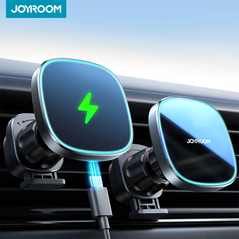 Joyroom Magnetic Car Mount Charger 15W Wireless Car Charger Hands Free Air Vent Magnetic Phone Holder for iPhone 15 14 JR-ZS388