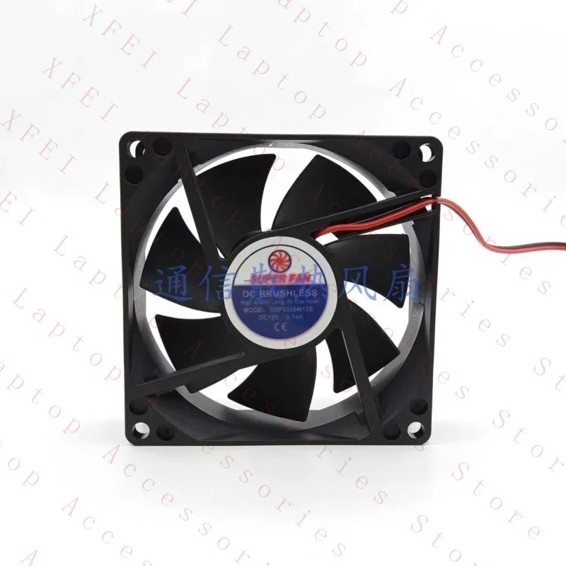 

C FOR SUPER FAN SDF8025M12S 12V 0.14A 8CM 8025 Power Supply Fan