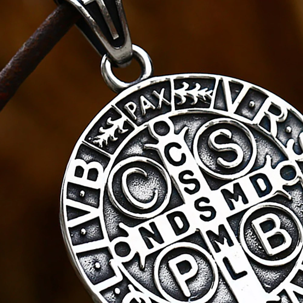 Classic Retro Stainless Steel Religious Leader CSPB CSSML Pendant Necklace For Men Fashion Vintage Jewelry Gifts Dropshipping