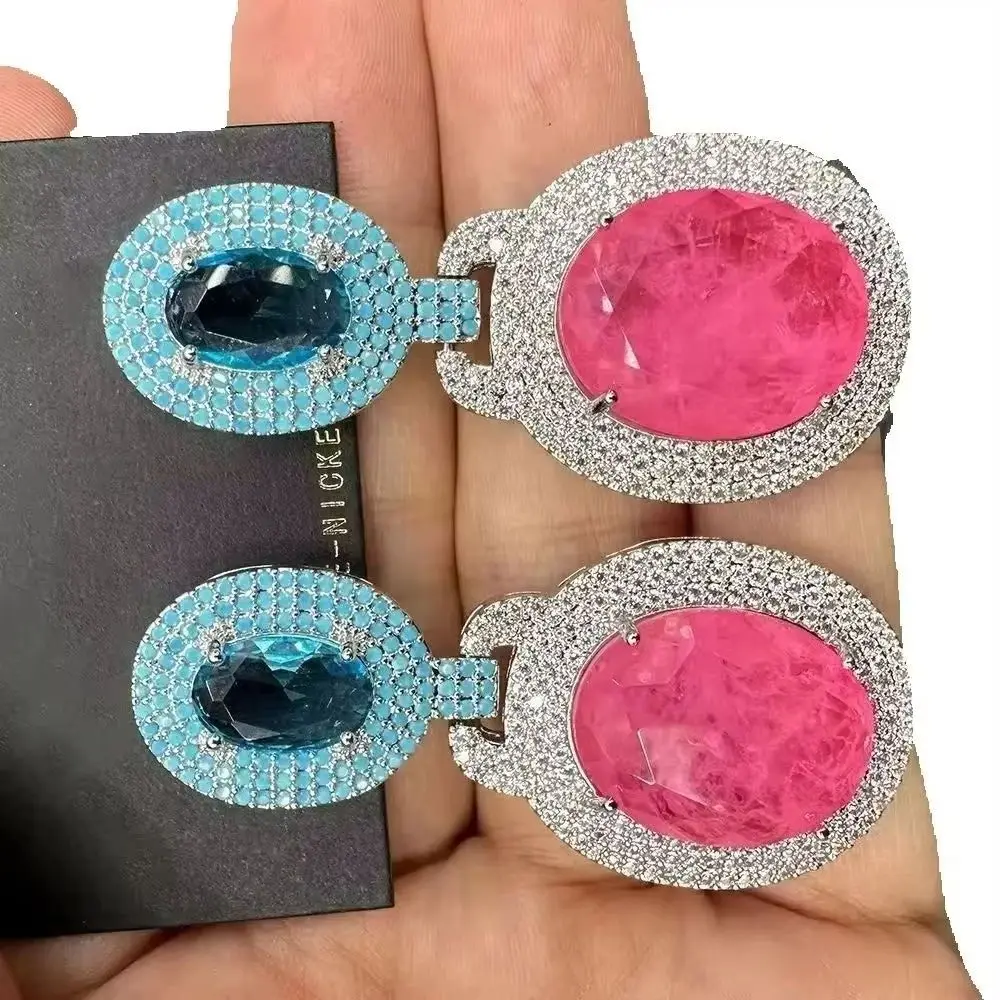 

Missvikki Trendy Romantic Charm Drop Earrings For Women Wedding Party Shiny Full CZ Earrings Fashion Jewelry High Quality