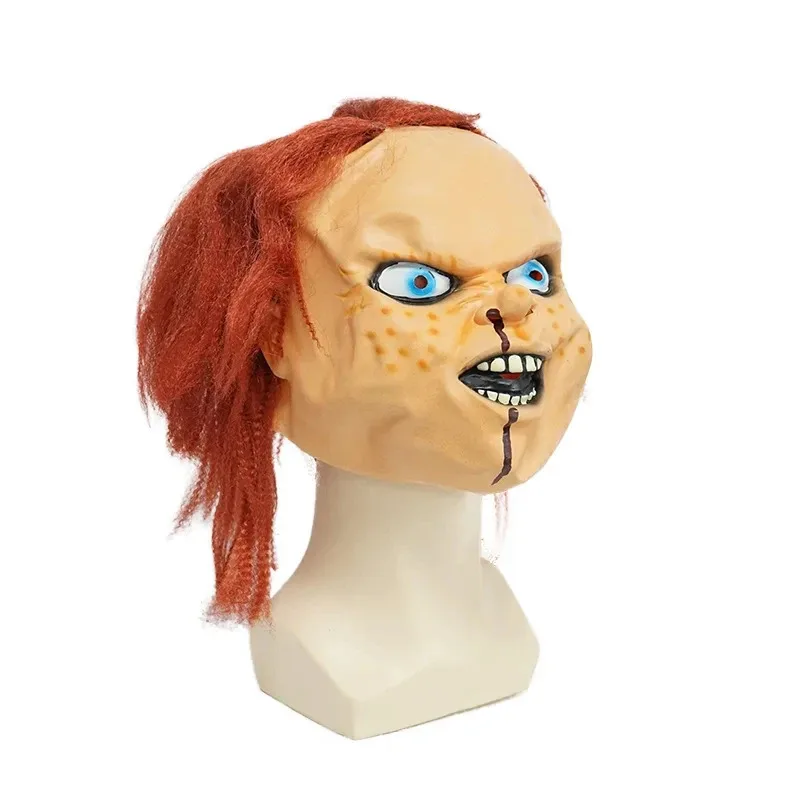 Child is Play Mask Cos Costume Masques Ghost Chucky Masks Horror Face Latex Mascarilla Halloween Devil Killer Doll Helmetx,5;d'2 view 3