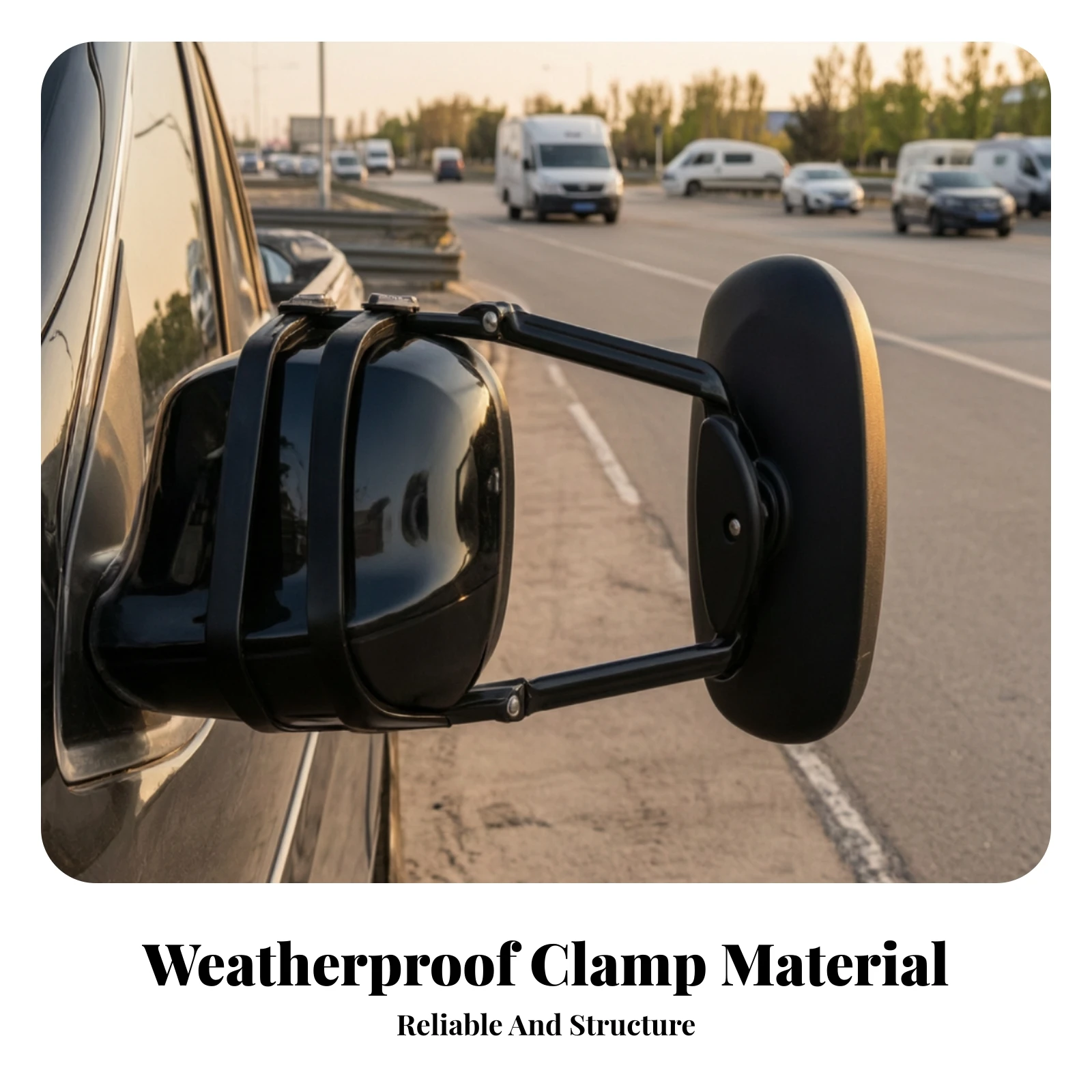 2 Pieces Extendable Towing Mirror Steady Tow Mirrors for Trailer Drivers, Highway Driving