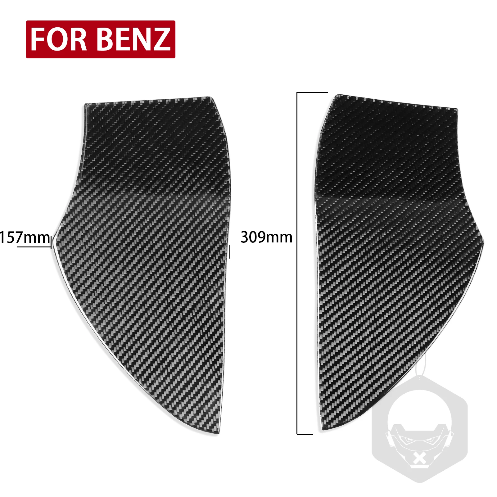 For Mercedes-Benz CLS C219 2004-2009 Car Door Front Groove Panel Cover Trim Carbon Fiber Sticker Interior Styling Accessories