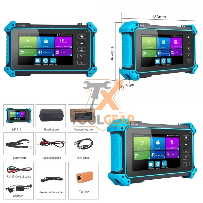 2026hotsale* Noyafa Ex-sdi 3G-sdi Cctv Test NF-IPC715 Cvi Tvi Ahd 8MP Cvbs Analog VGA-in Tester 4K H.265 IP