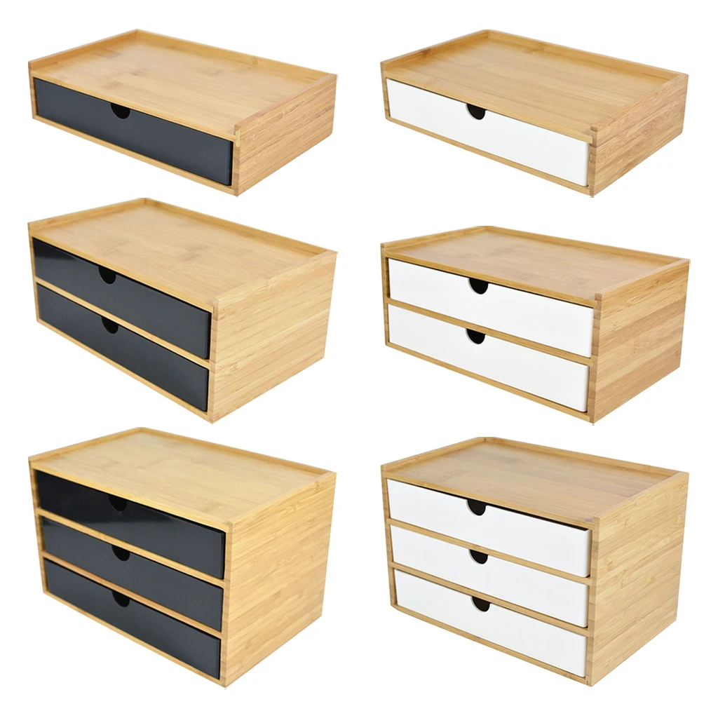 درج تخزين سطح المكتب لوازم صندوق تخزين من الخيزران لضيوف الفندق والمكتب المنزلي