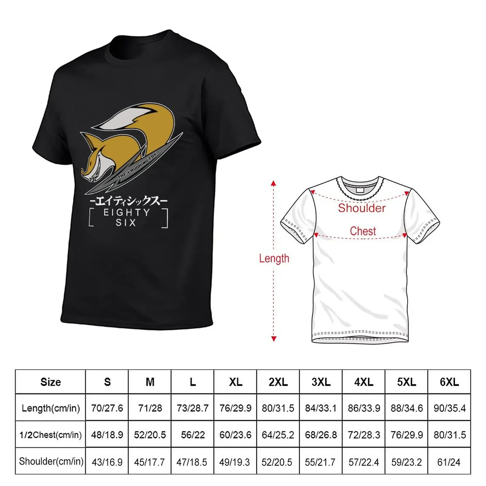 New Eighty Six 86 Theoto Rikka The Laughing Fox Mascot Suitable For Anime Lovers Black Background T-Shirt