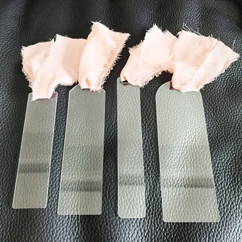 24PCS Transparent Acrylic Bookmark Blanks Clear Acrylic Bookmarks Acrylic Tags DIY Bookmark Book Accessories