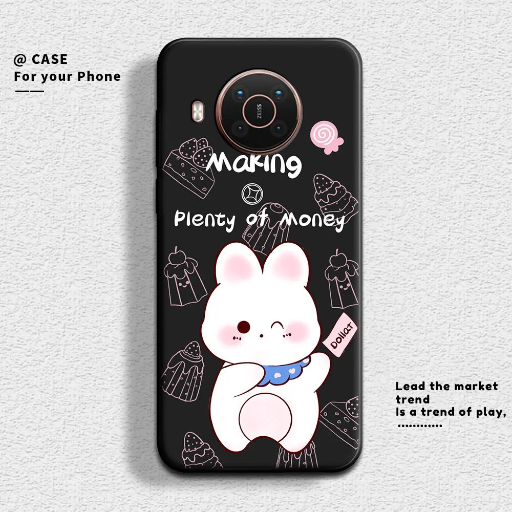 For Nokia X10 X20 X30 X100 XR20 Case Cute Panda Soft Silicone Couple Phone Case For Nokia X20 X10 X100 Protect Shockproof Cover