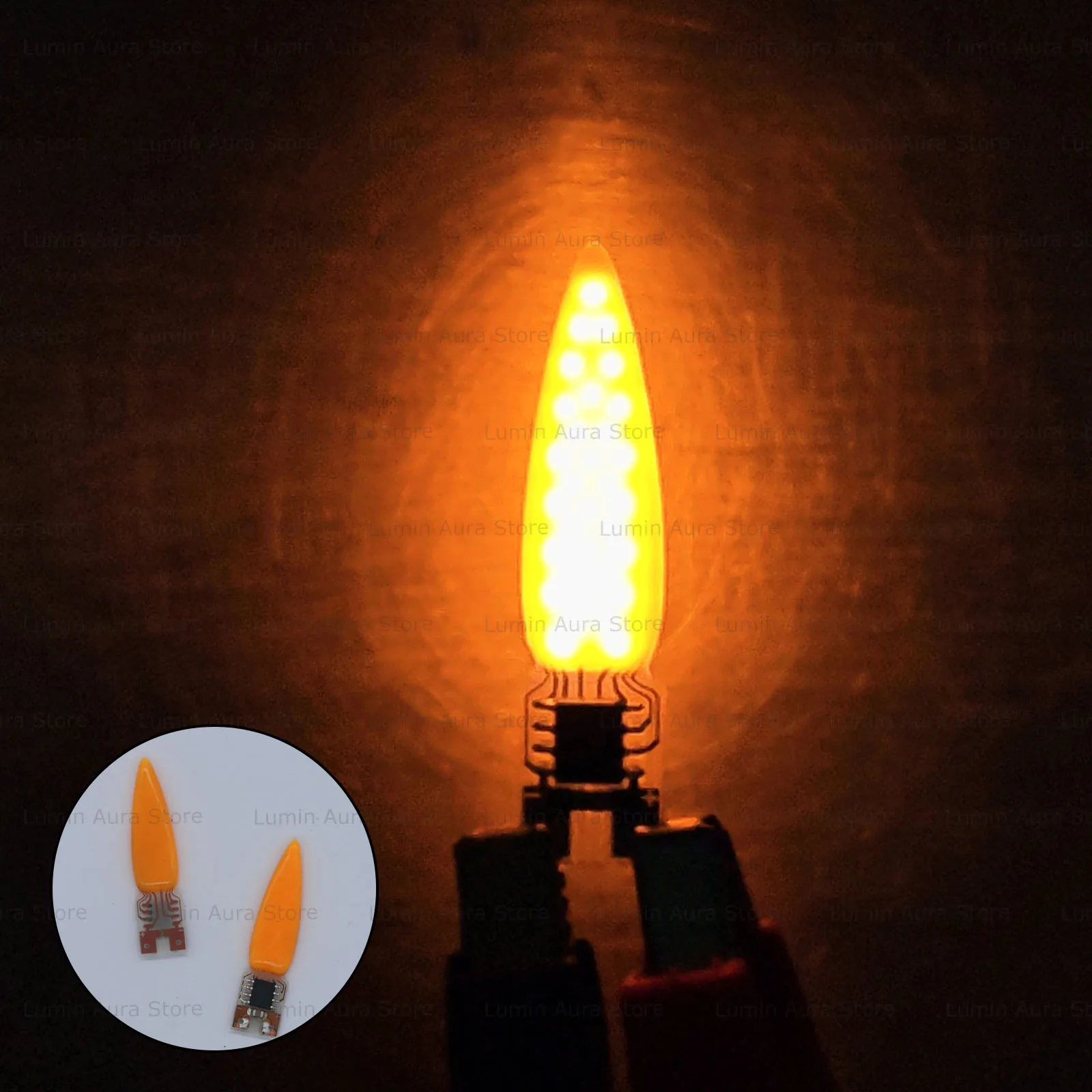 

30Pcs LED Candle Flash Flame Light Bulb 20mA DC3-5V for Birthday Christmas Party 2 Modes Lighting Decorative Accessory