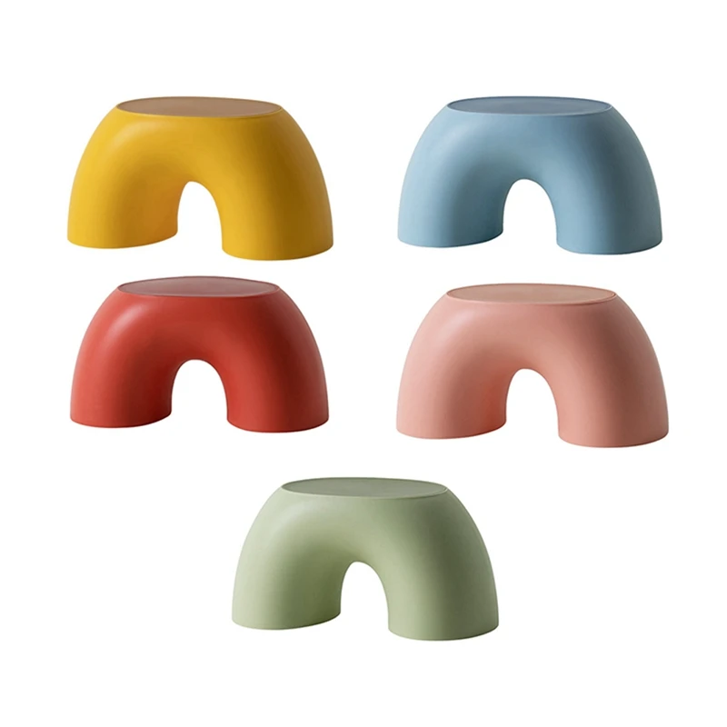 

YFYS Stool Rainbow Shape Footstool Kids Step Stool Seat For Living Room Indoor Furniture Children's Stool Toy