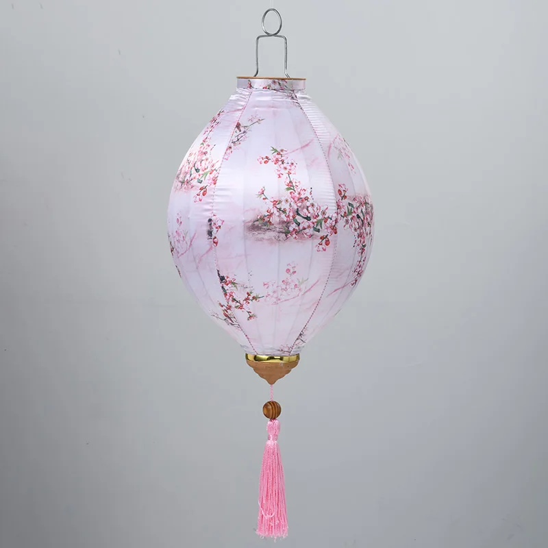 

12/14 inch Ancient Style Silk Lantern Chinese Classical Floral Printed Lantern Mid-autumn Festival New Year Wedding Party Decor