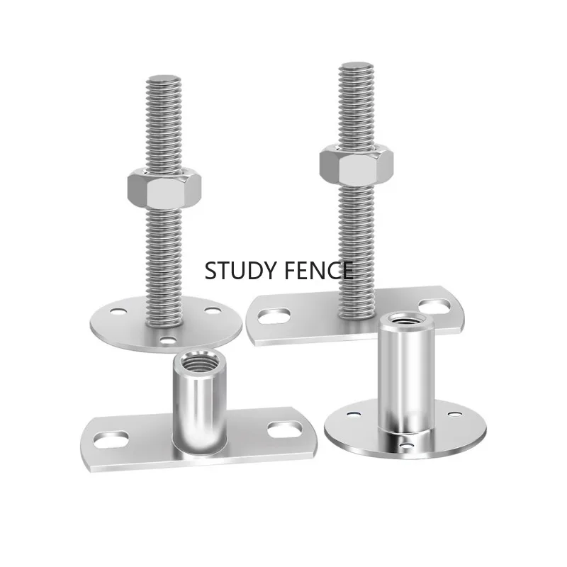 1pc Stainless Steel Screw and Nut Base Block Screw Bolt Base Supporting Footrest M5/M6/M8/M10/M12 Nuts Hardware Accessories