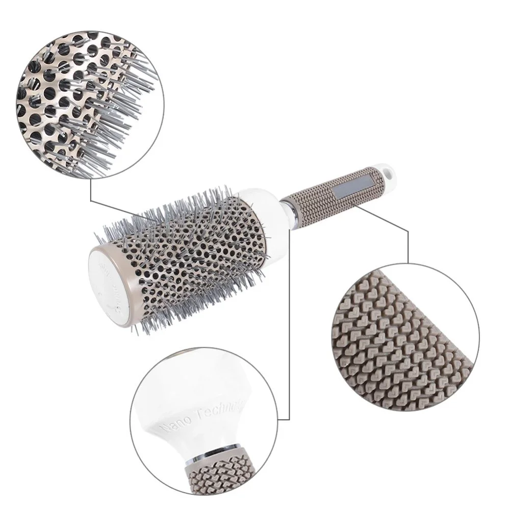 Professional Salon Hair Styling Hairbrus Women's Round Curly Hair Comb Wet and Dry Dual Use Hairdressing Combs Rollers Tools