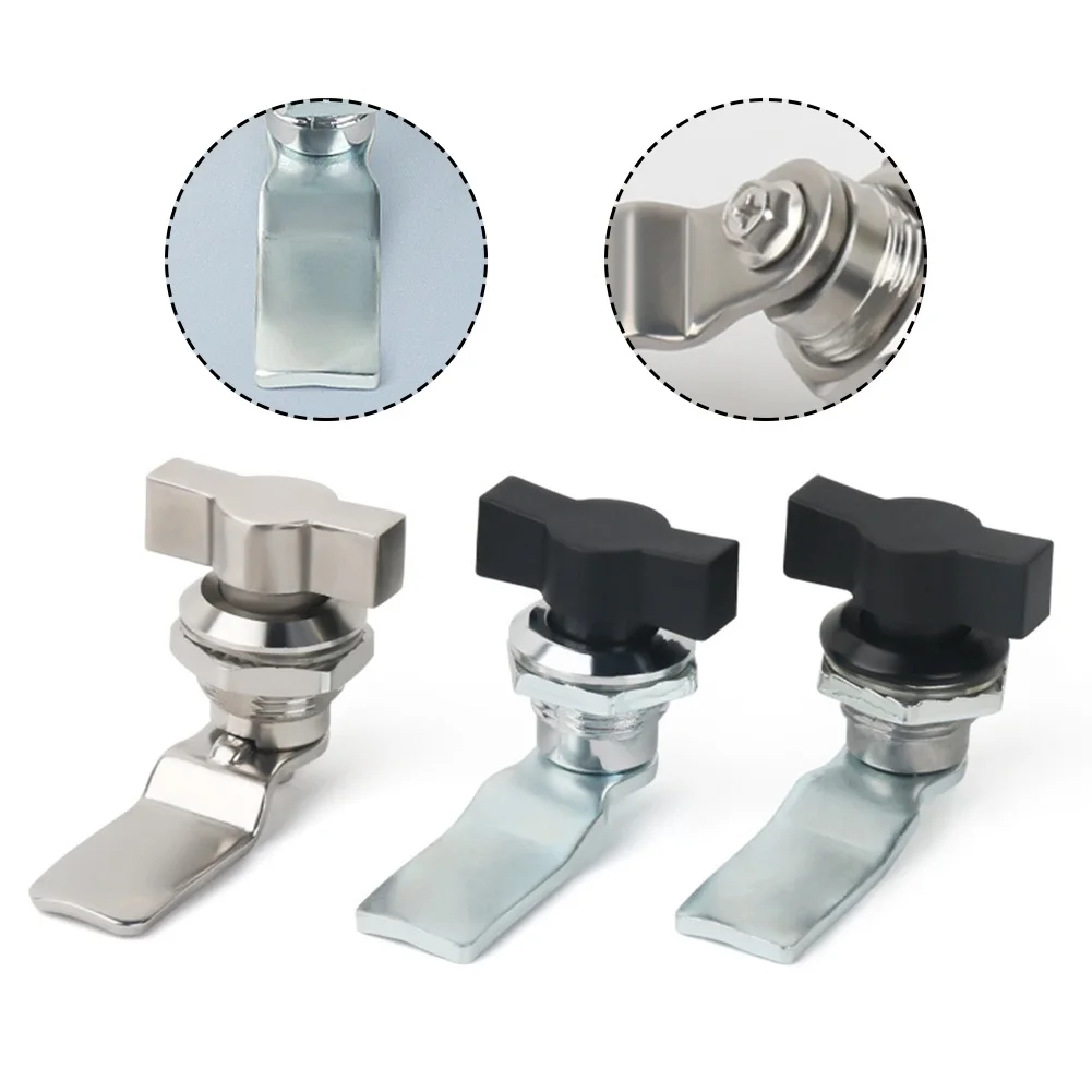 1Pcs Keyless Turn Tongue Lock Aluminum Alloy Cylindrical Tongue Cabinet Door Lock Distribution Box Handle Furniture Hardware