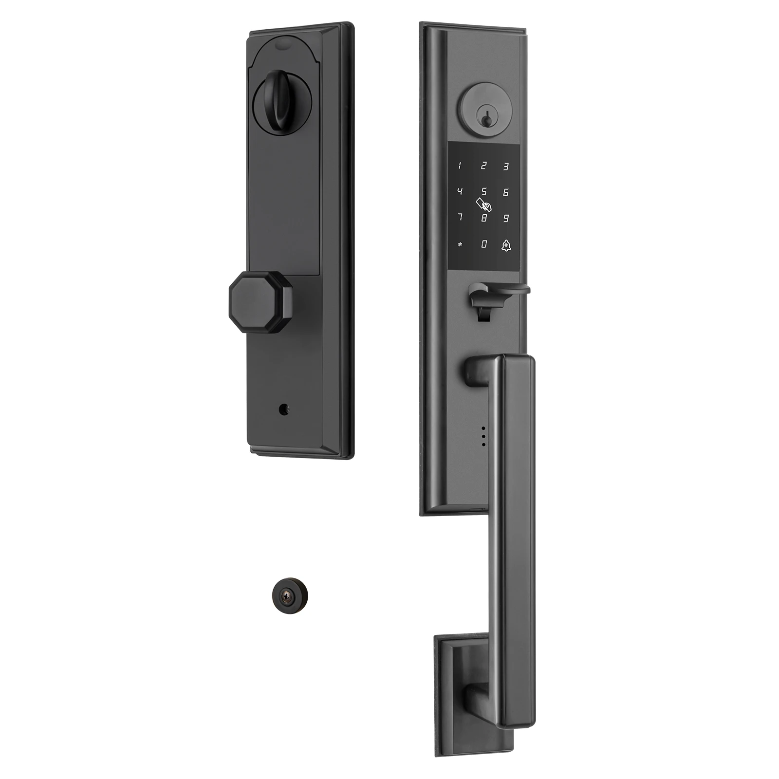 

июля005 Изысканный противоугонный замок для деревянной двери американского стандарта, высокая защита безопасности с механическими функциями Wi-Fi Connect