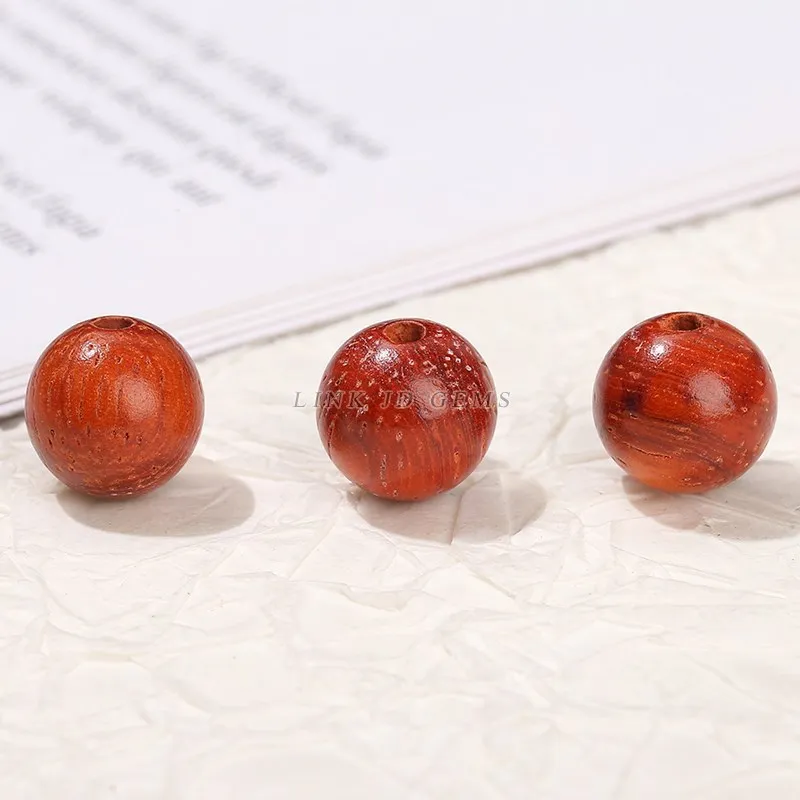 50 Pcs/lot Natural Wooden Bead Red Rosewood Beads 6 8 10 12 15mm Pick Size For Jewelry Making Diy Necklace Bracelet Accessory