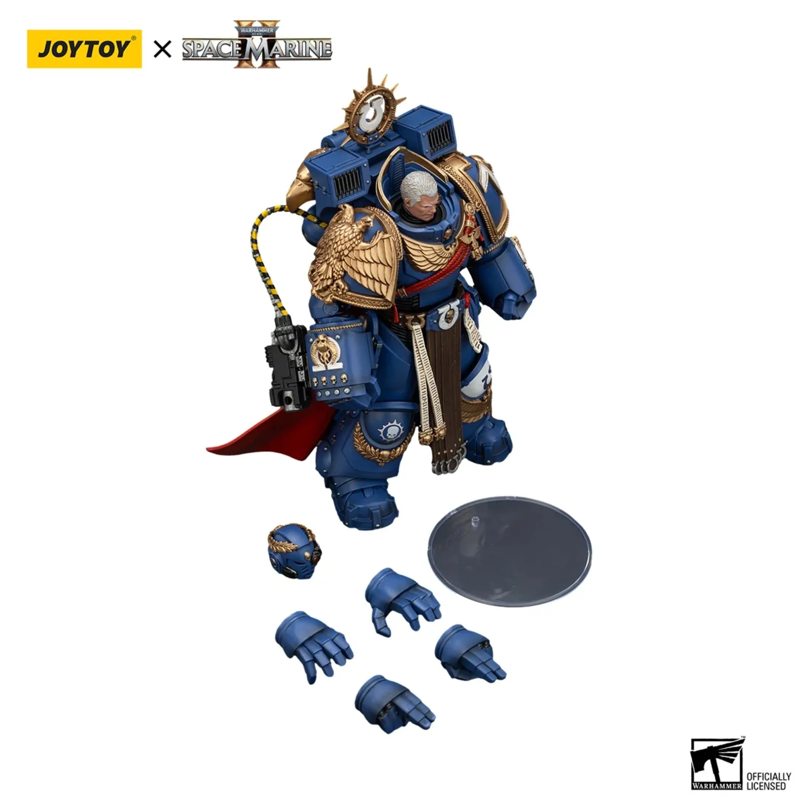 JOYTOY Warhammer 40K 1/18 แอ็คชั่นฟิกเกอร์อุลตร้ามารีน มาร์เนียส คาลการ์อะนิเมะทหารของเล่นของขวัญ