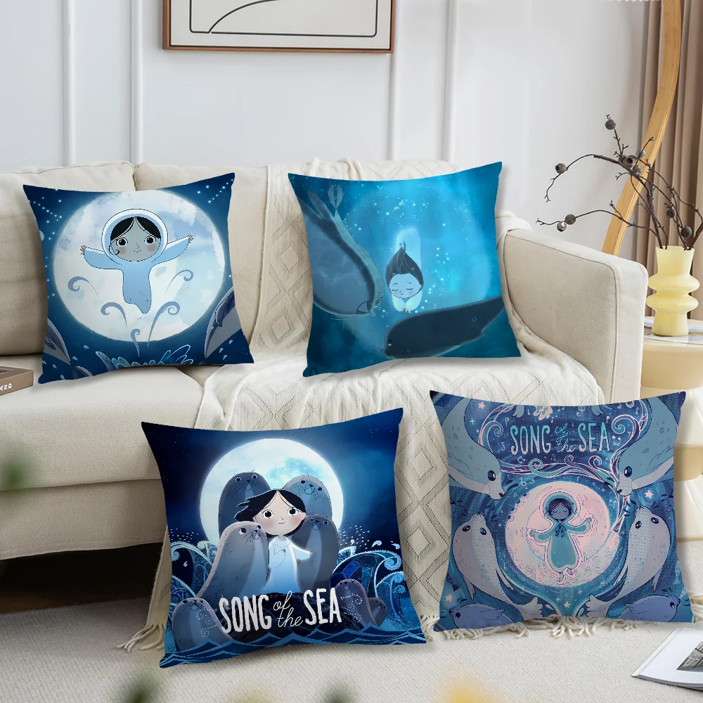 Cartoon Song of the Sea Ireland cushion For Bedroom Car Coffee Shop Room Soft and Living Room Sofa Decorative Pillow Cover Case