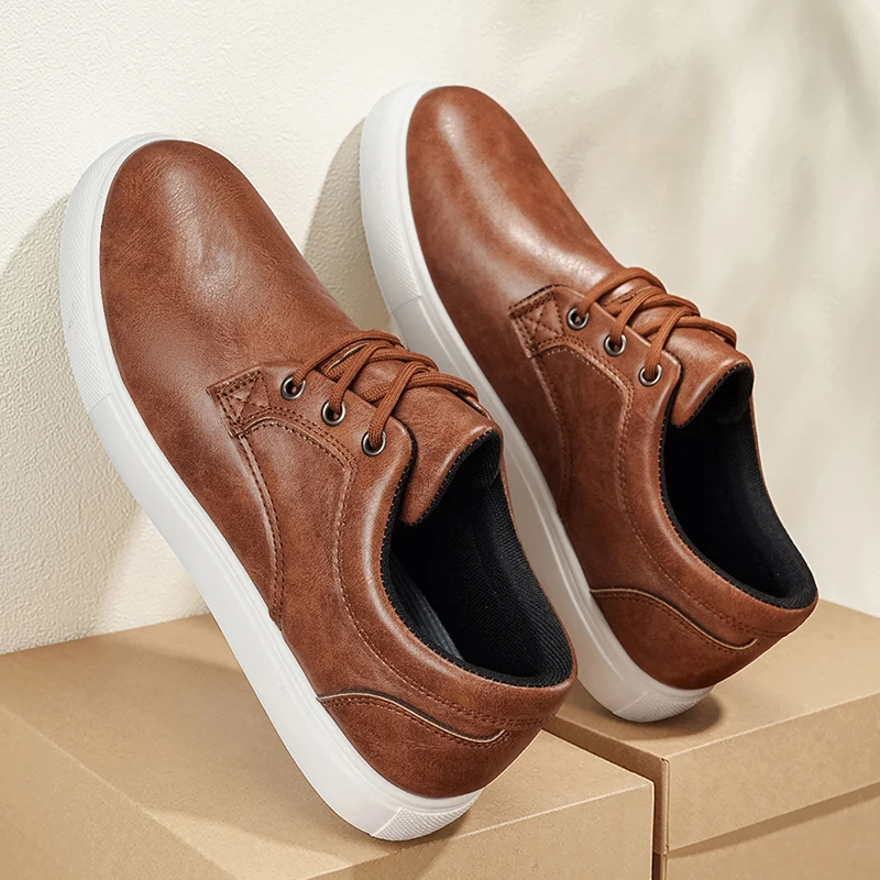 Bequeme Skateboard-Schuhe für Herren - Niedrig Geschnittene Outdoor-Training-, Wander- und Camping-Sneaker für Alle Jahreszeiten – Detail 4