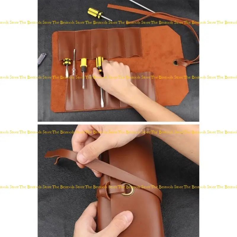 12PF PU Tool Wrench Roll Portable Carry Workshop Storage Woodworking