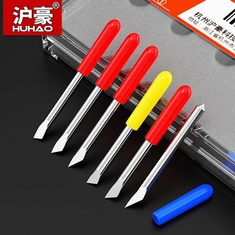 

HUHAO 5PCS SUMMA Cutting Blades Carbide Lettering Blade for Cutter Plotter Roland Mimaki Cutter Blade 30 45 60 Degrees Blade