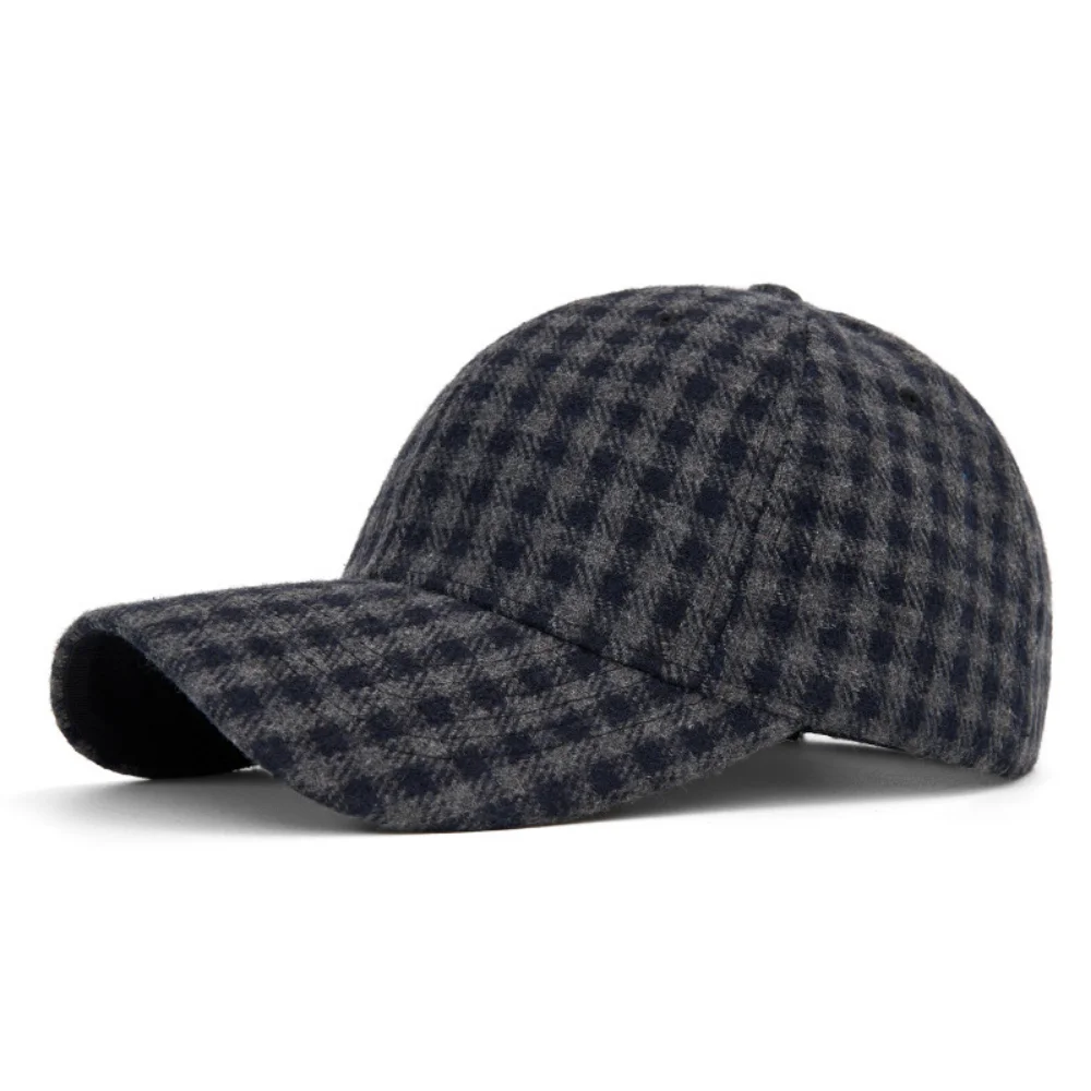 English retro-style woolen baseball cap in multiple colors, suitable for autumn and winter daily outings and commutes.