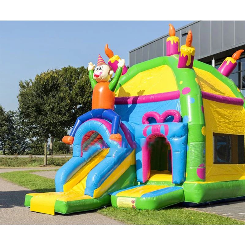 Cheap Inflatable Bounce Castle Factory Sale Birthday Present Design Inflatable Bouncy House Slide Combo Trampoline For Kids