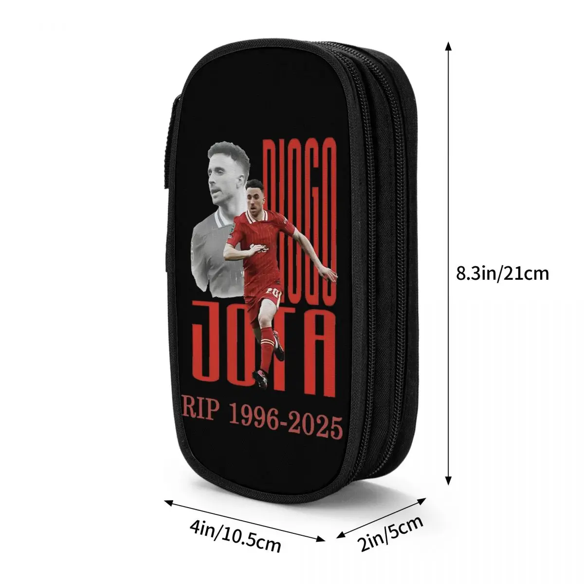 Diogo Jota RIP 연필 케이스 클래식 축구 축구 펜 가방 학생 대용량 학생 학교 화장품 연필 케이스
