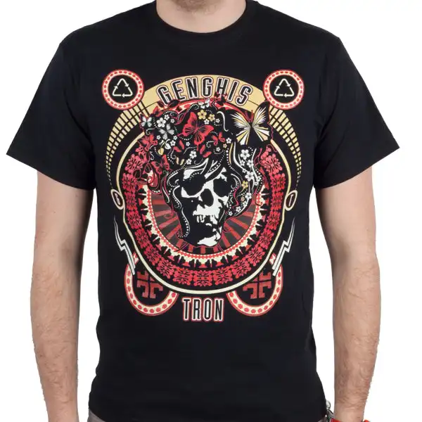 Dream Weapon Genghis Tron Band Graphic Tee 100% Cotton Round Neck Casual Unisex T-shirt Summer Top