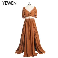 V Neck Maternity Dresses Half Sleeves Two Side Slit Maternity Dresses Photoshoot vestidosYEWEN YW231021