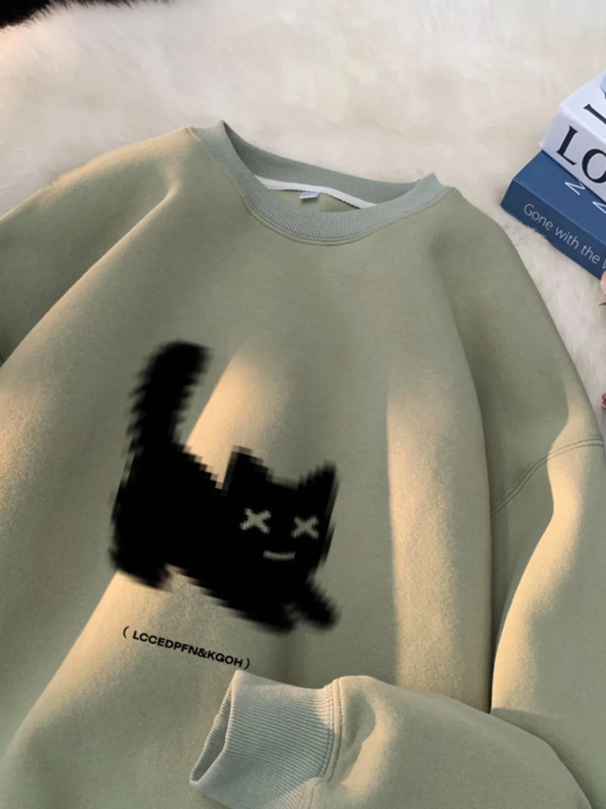 

American Retro 500g Heavyweight Sweatirt Spring Autumn round Ne Men's Oversize Jaet Couple's Casual Comfortable Sweatirt